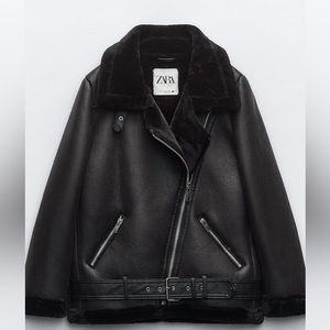 ZARA DOUBLE FACED BIKER JACKET SIZE SMALL